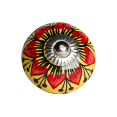 1.5" X 1.5" X 1.5" Ceramic Metal Multicolor 8 Pack Knob