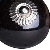 1.5" X 1.5" X 1.5" Ceramic Metal Black 12 Pack Knob