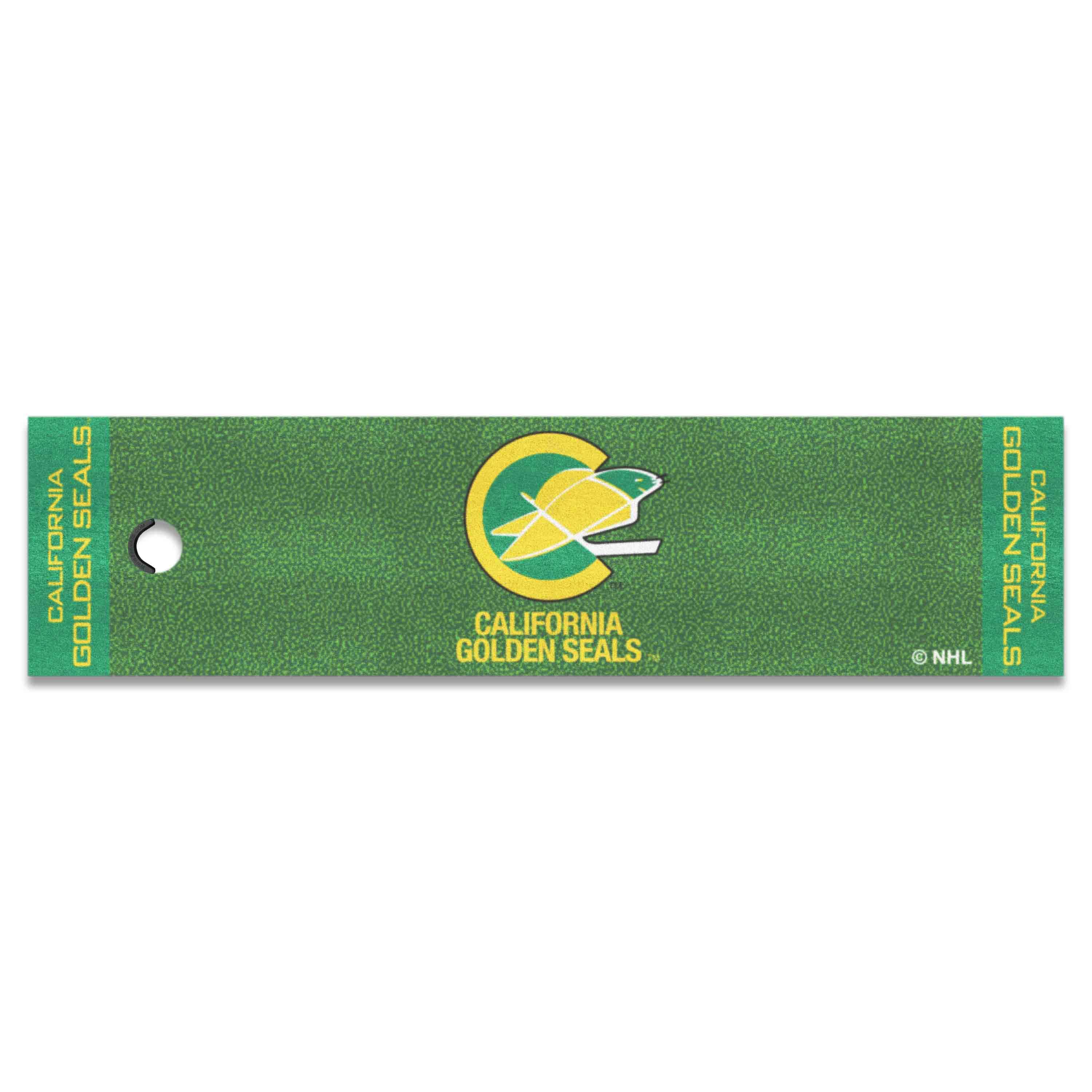 NHLRETRO California Golden Seals Putting Green Mat - 1.5ft. x 6ft.