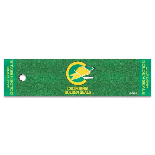 NHLRETRO California Golden Seals Putting Green Mat - 1.5ft. x 6ft.