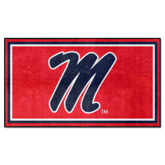 Ole Miss Rebels 3ft. x 5ft. Plush Area Rug - Ole Miss