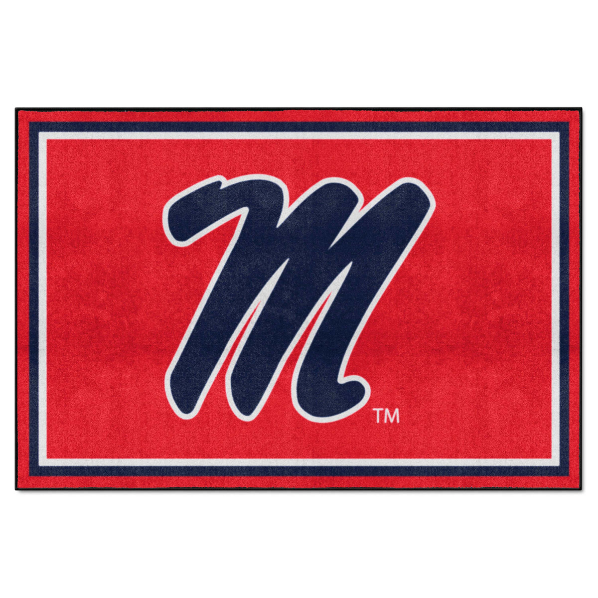 Ole Miss Rebels 5ft. x 8 ft. Plush Area Rug - Ole Miss