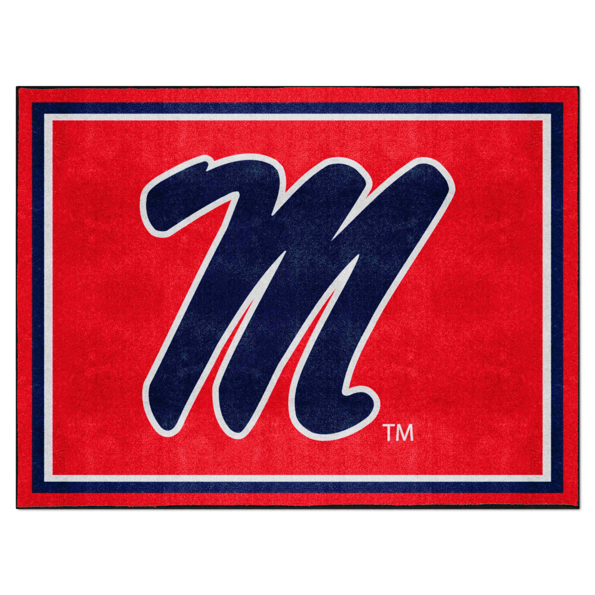 Ole Miss Rebels 8ft. x 10 ft. Plush Area Rug - Ole Miss