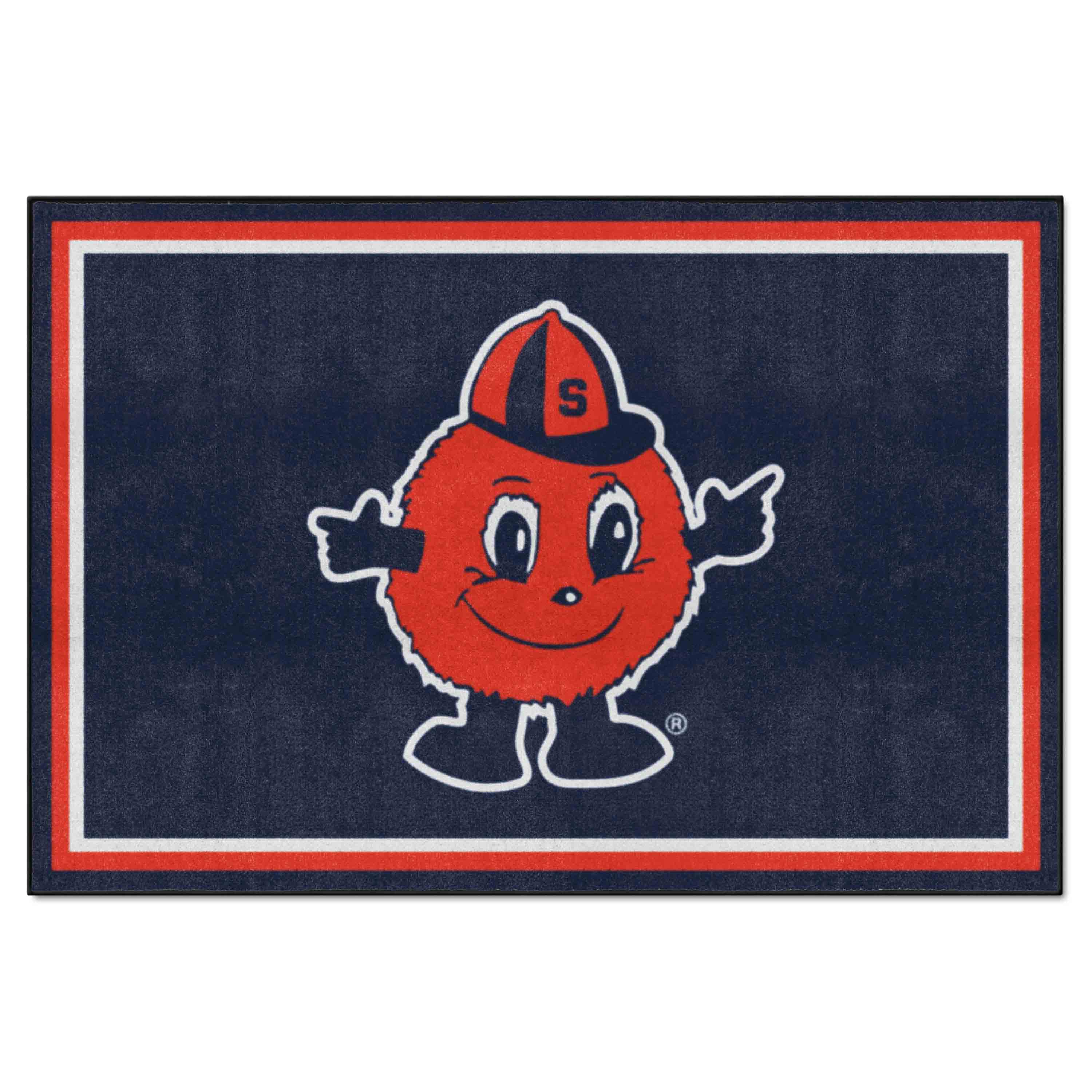 Syracuse Orange 5ft. x 8 ft. Plush Area Rug, Otto Mascot Logo