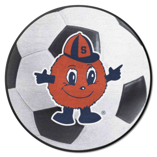 Syracuse Orange Soccer Ball Rug, Otto Mascot Logo - 27in. Diameter