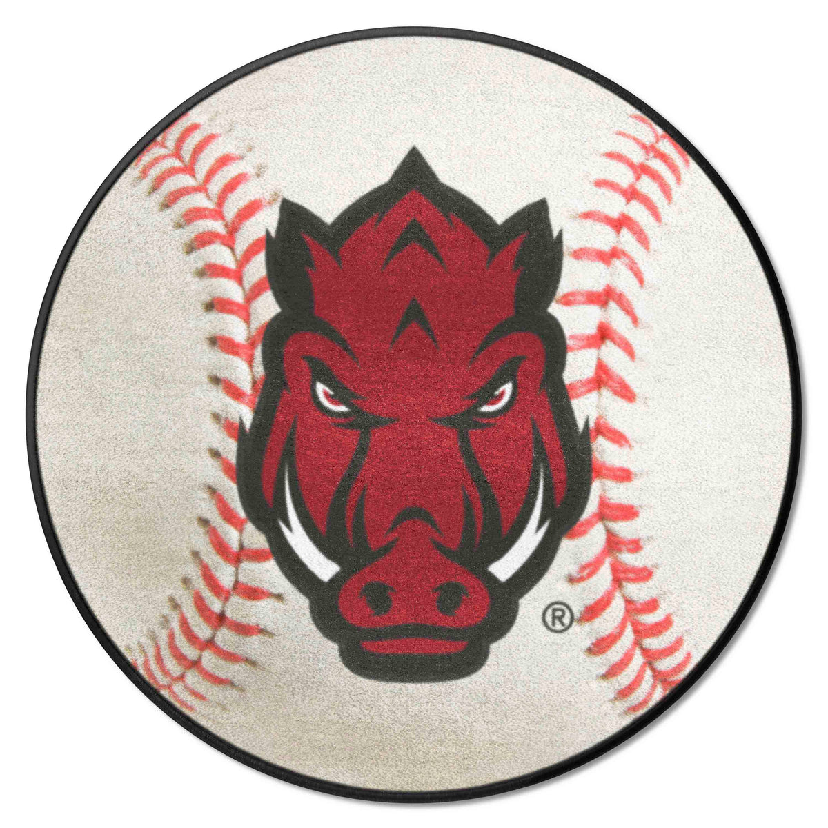 Arkansas Razorbacks Baseball Rug - 27in. Diameter