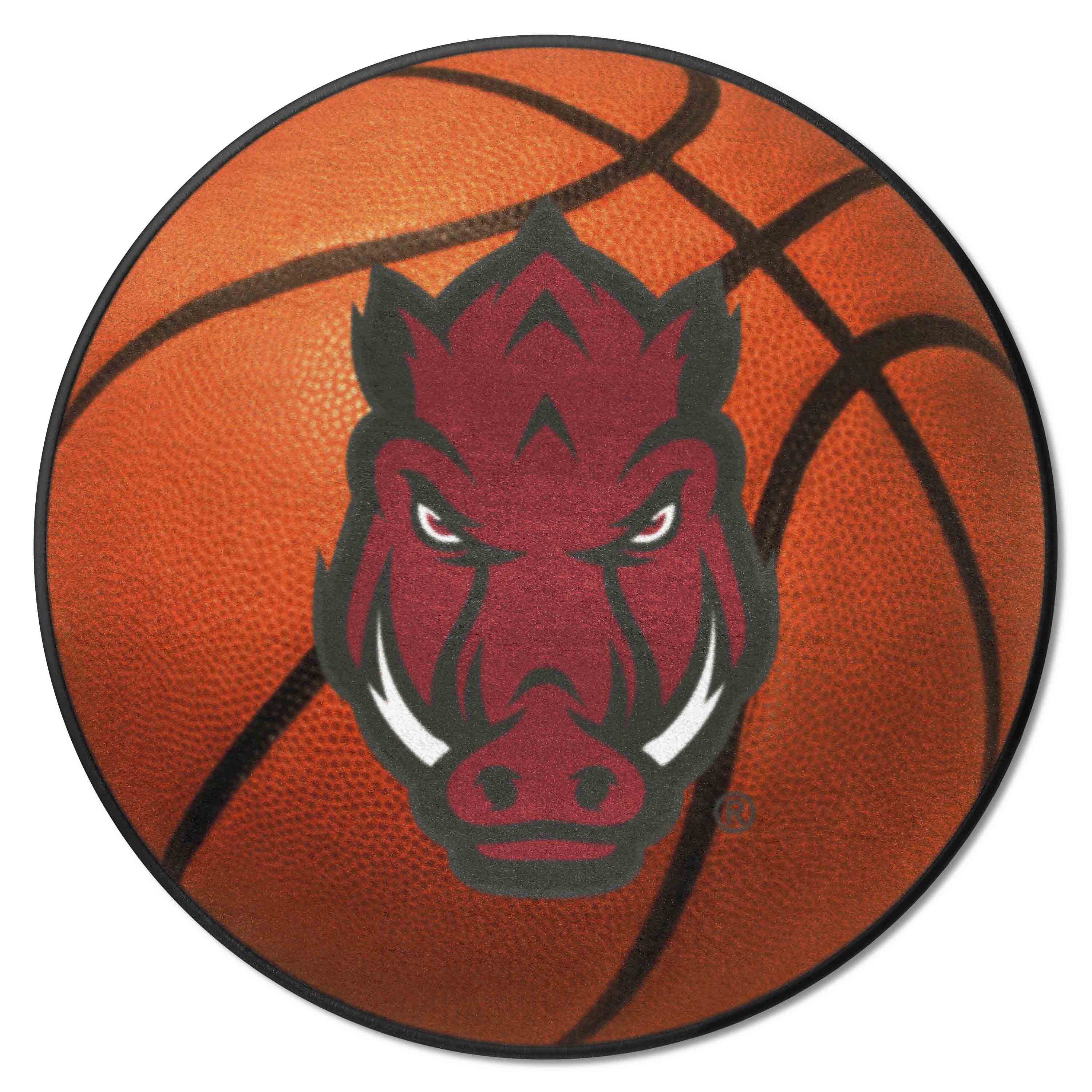 Arkansas Razorbacks Basketball Rug - 27in. Diameter