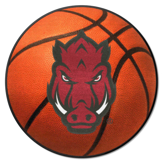 Arkansas Razorbacks Basketball Rug - 27in. Diameter