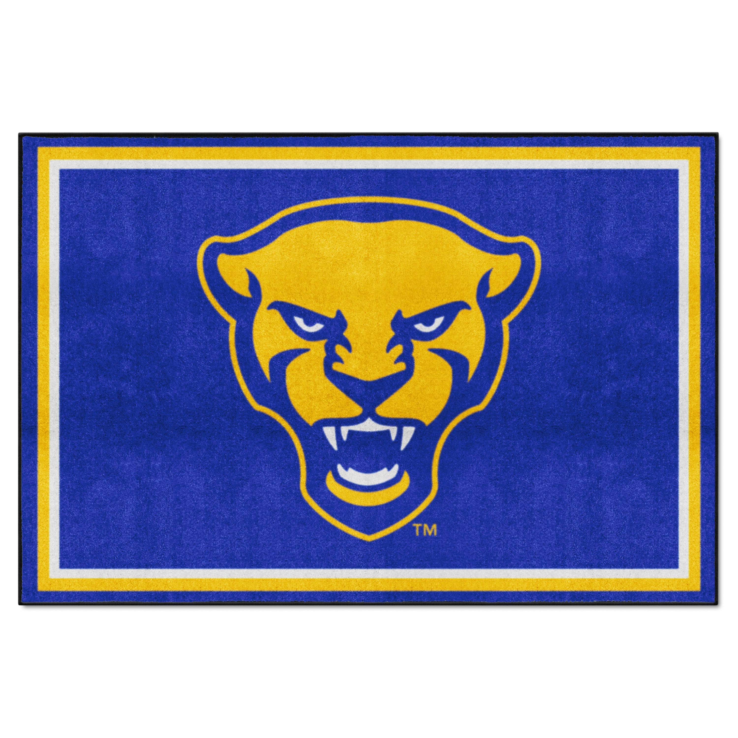 Pitt Panthers 5ft. x 8 ft. Plush Area Rug, Panther Logo