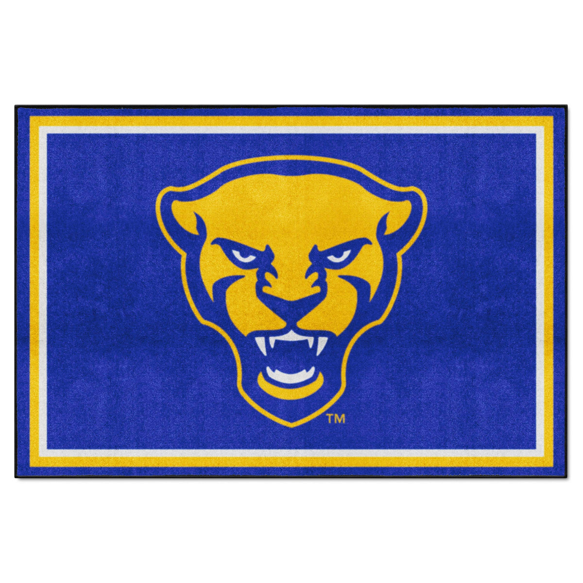 Pitt Panthers 5ft. x 8 ft. Plush Area Rug, Panther Logo