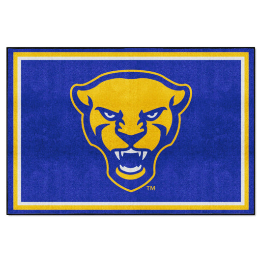 Pitt Panthers 5ft. x 8 ft. Plush Area Rug, Panther Logo