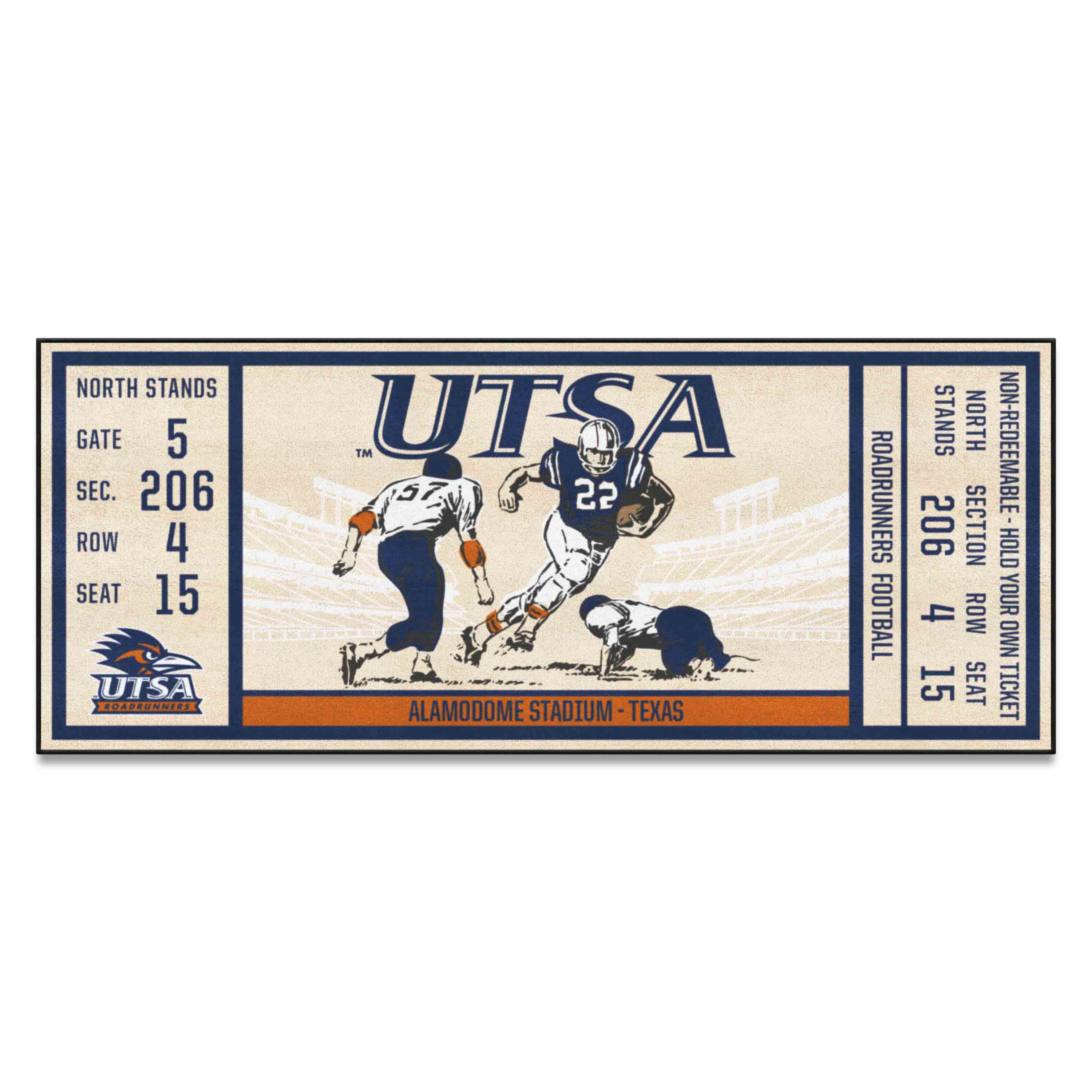 UTSA Roadrunners Ticket Runner Rug - 30in. x 72in.