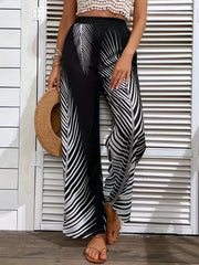 Printed Wide Leg Pants - Flyclothing LLC