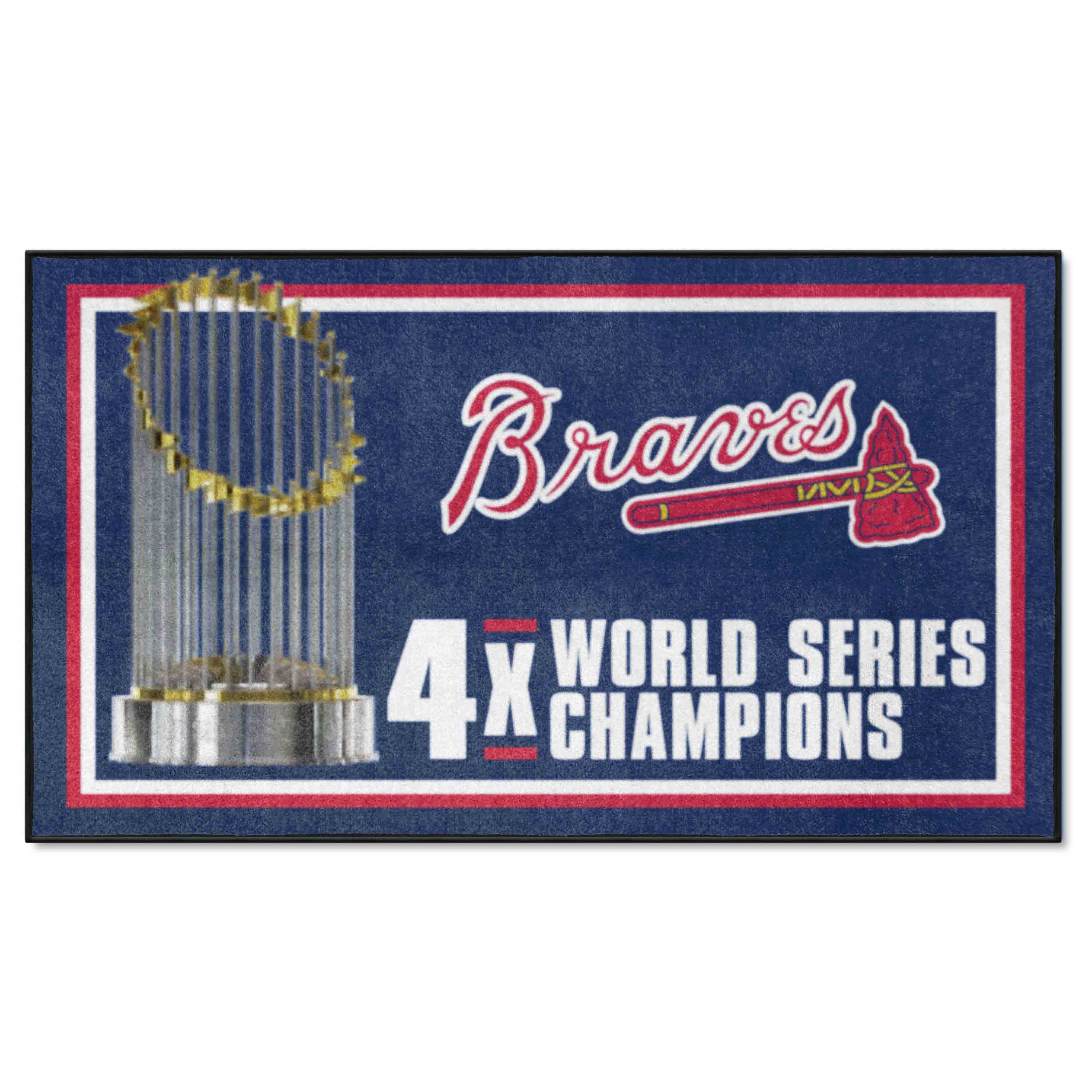 Atlanta Braves Dynasty 3ft. x 5ft. Plush Area Rug - Atlanta Braves