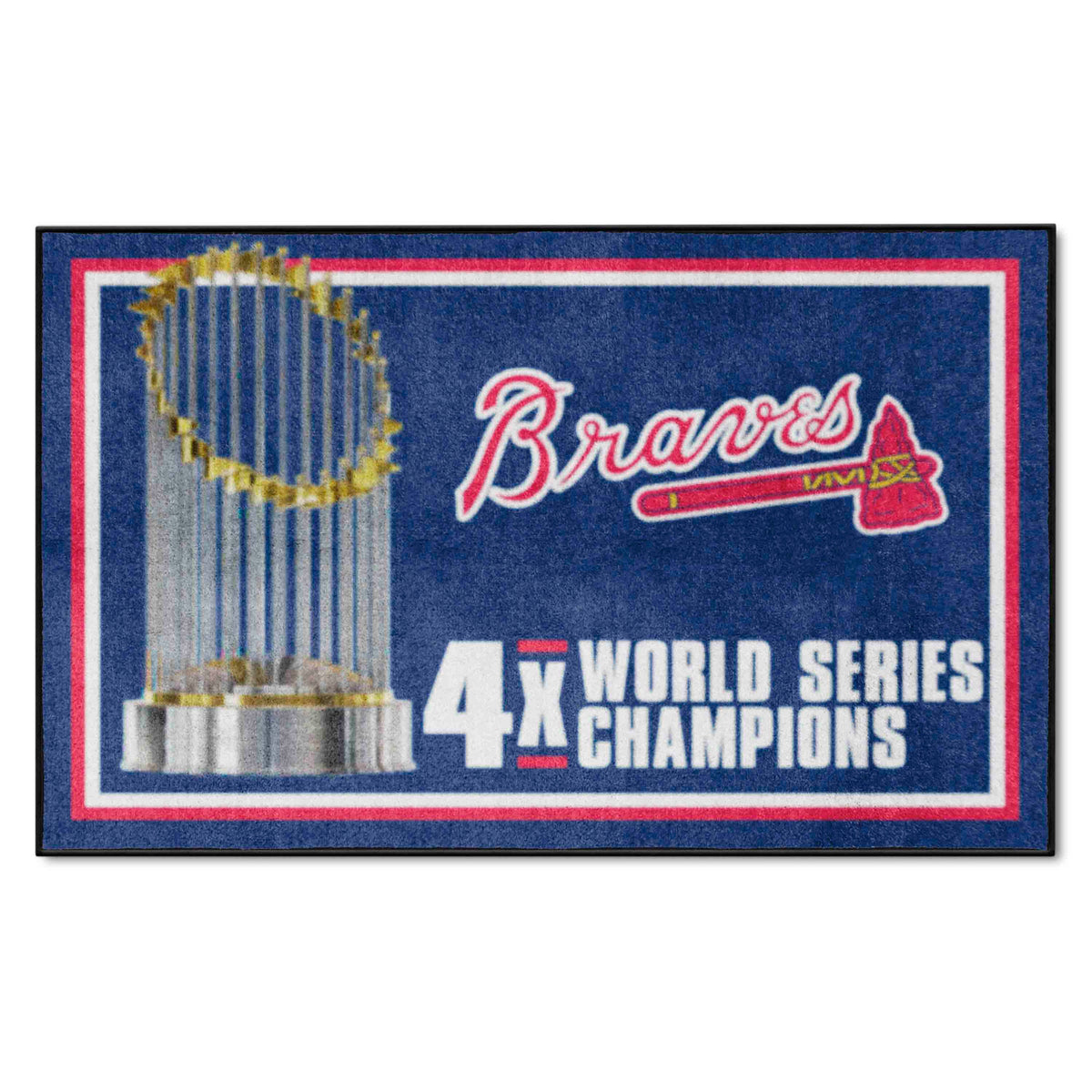 Atlanta Braves Dynasty 4ft. x 6ft. Plush Area Rug - Atlanta Braves