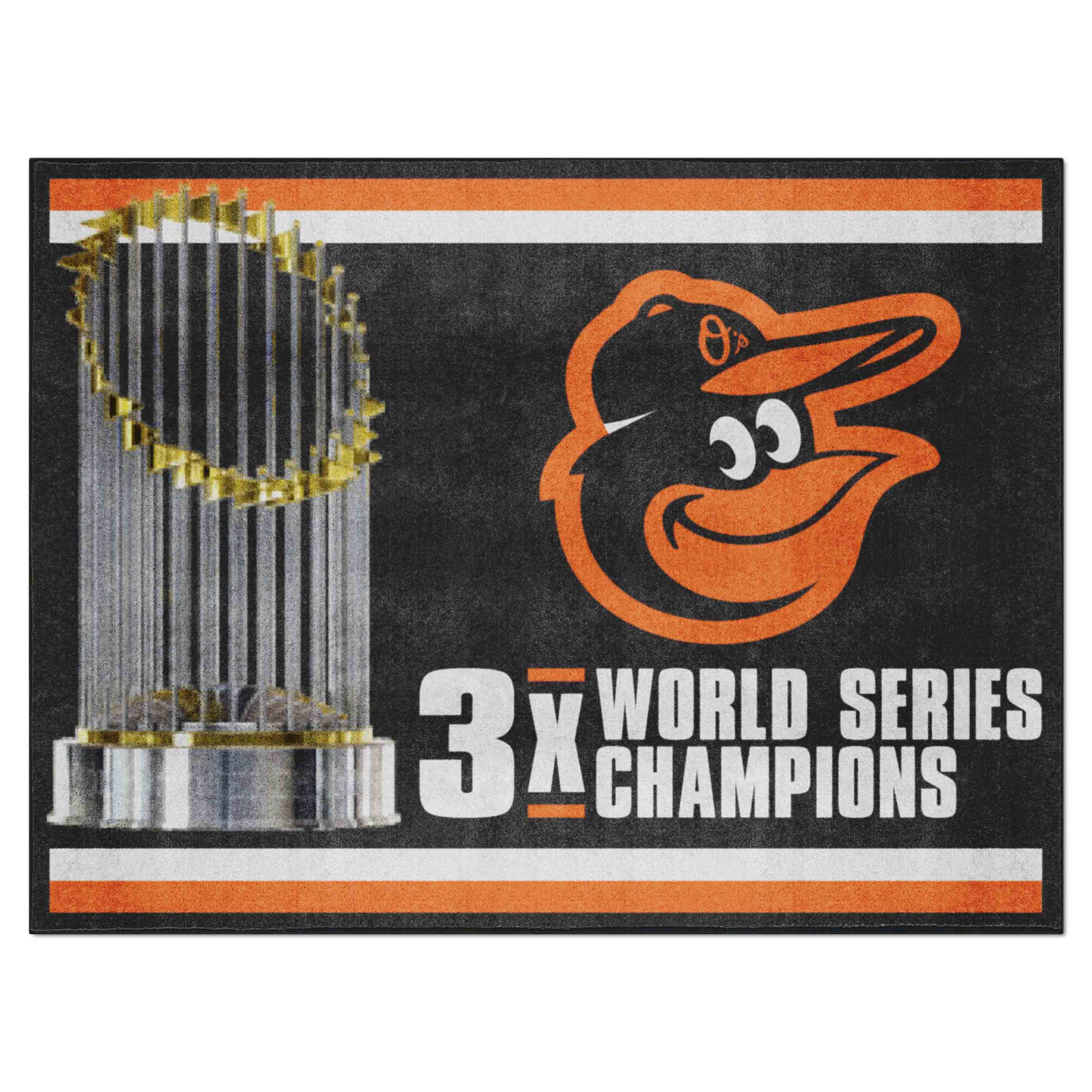 Baltimore Orioles Dynasty 8ft. x 10 ft. Plush Area Rug