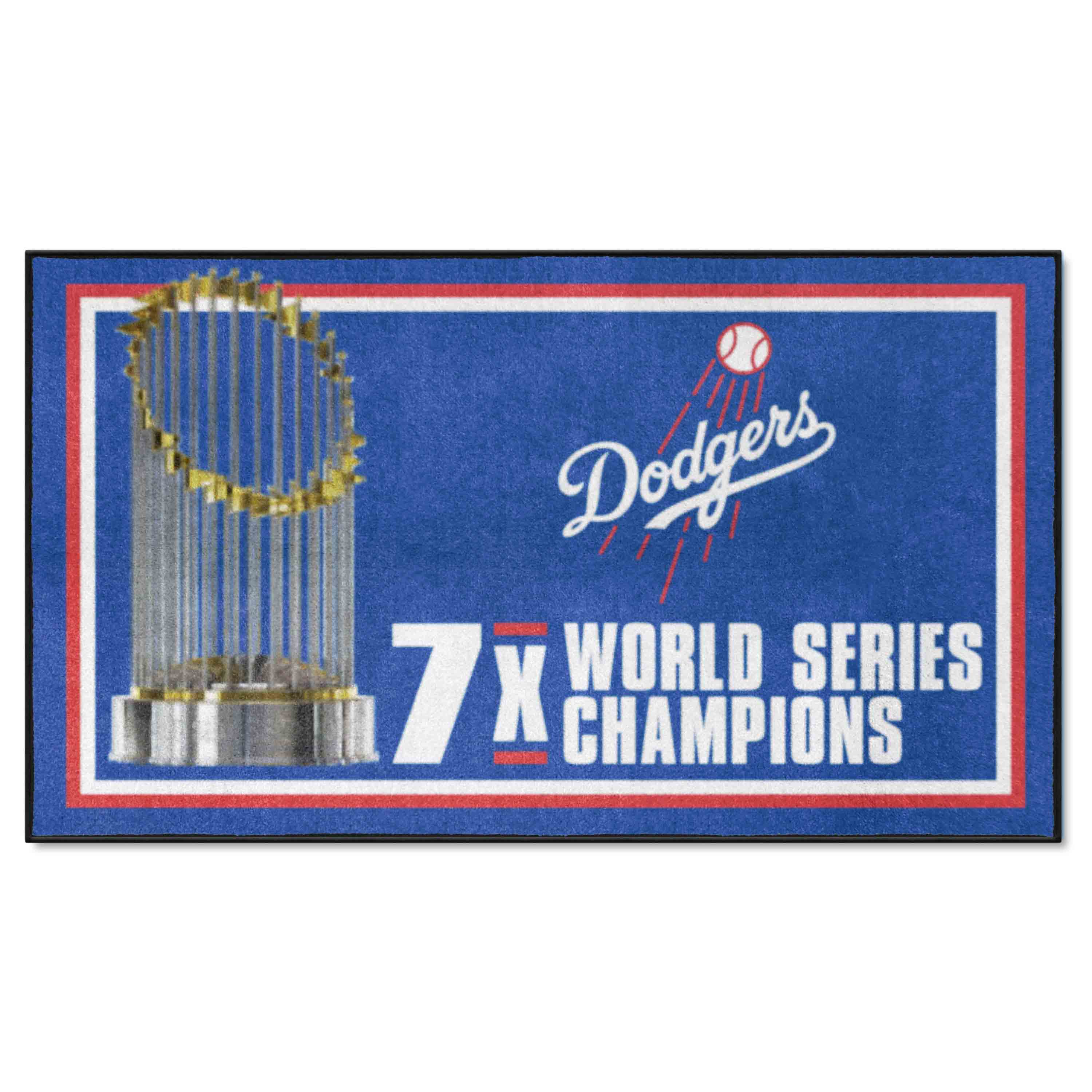 Los Angeles Dodgers Dynasty 3ft. x 5ft. Plush Area Rug