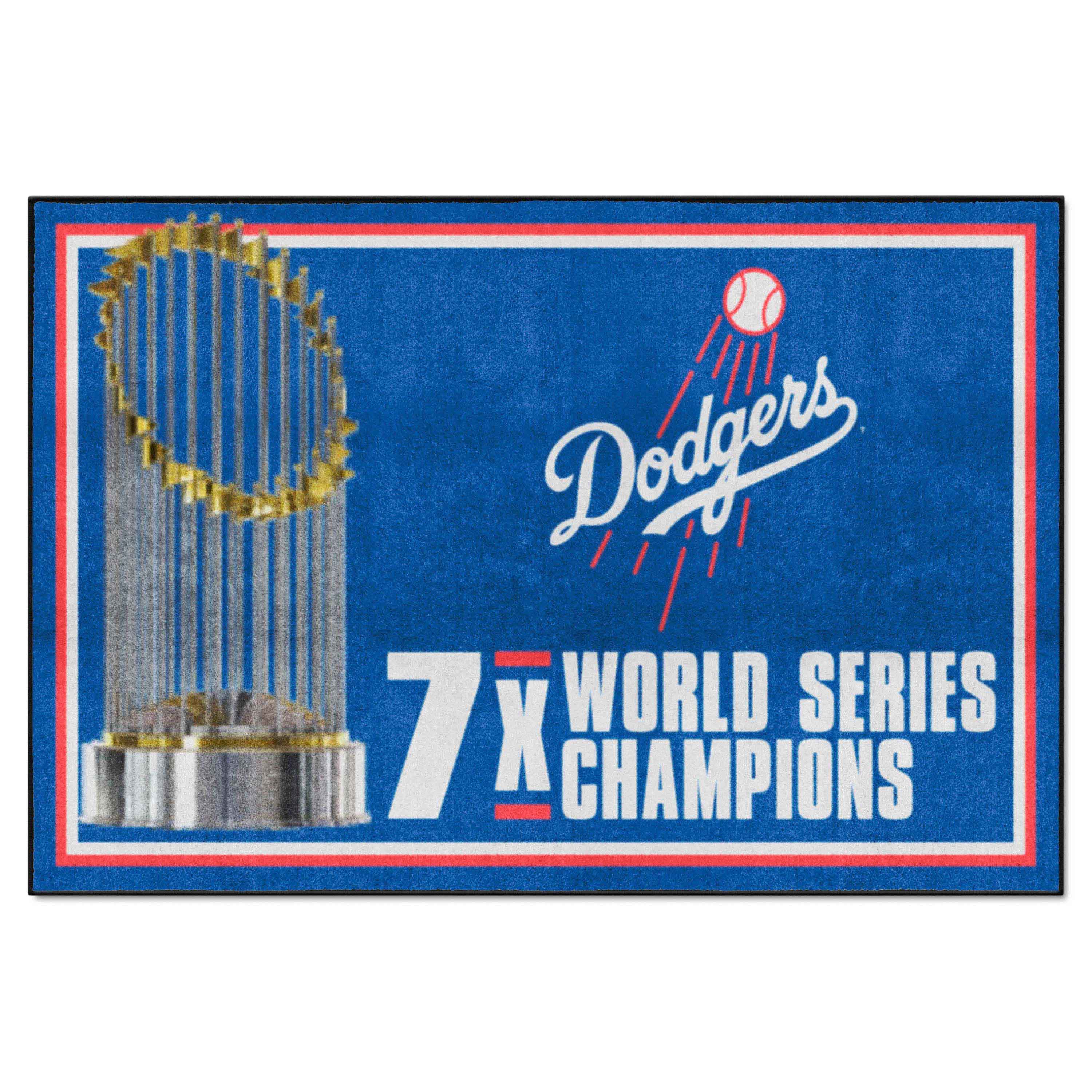 Los Angeles Dodgers Dynasty 5ft. x 8 ft. Plush Area Rug