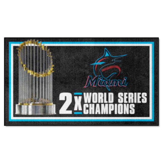 Miami Marlins 3ft. x 5ft. Plush Area Rug