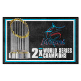 Miami Marlins 4ft. x 6ft. Plush Area Rug - Miami Marlins