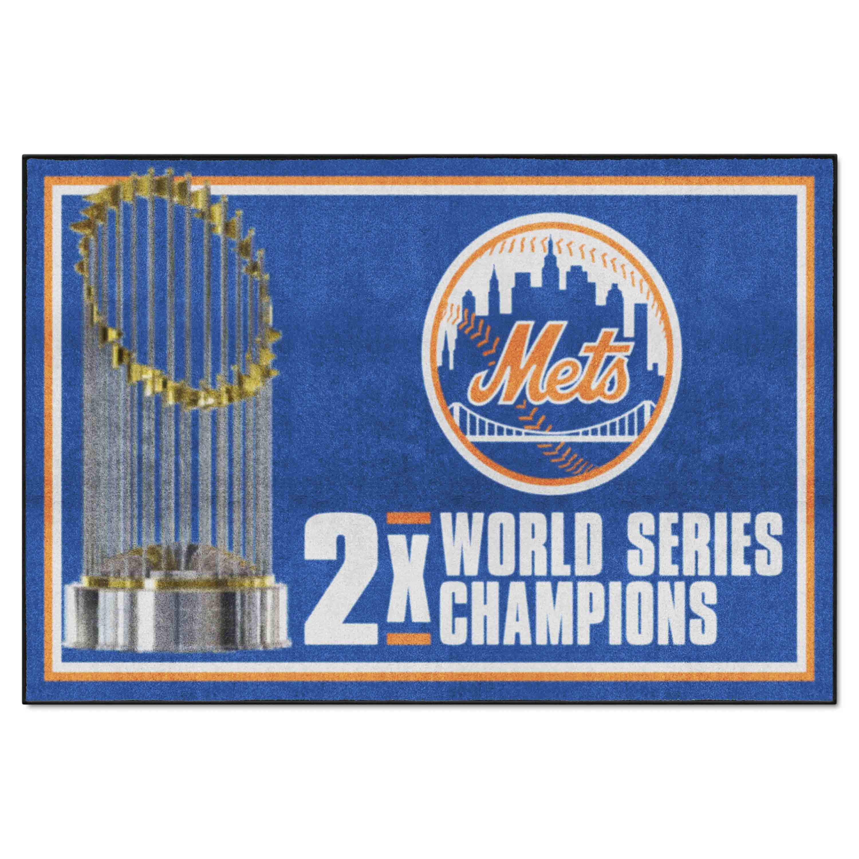 New York Mets Dynasty 5ft. x 8 ft. Plush Area Rug