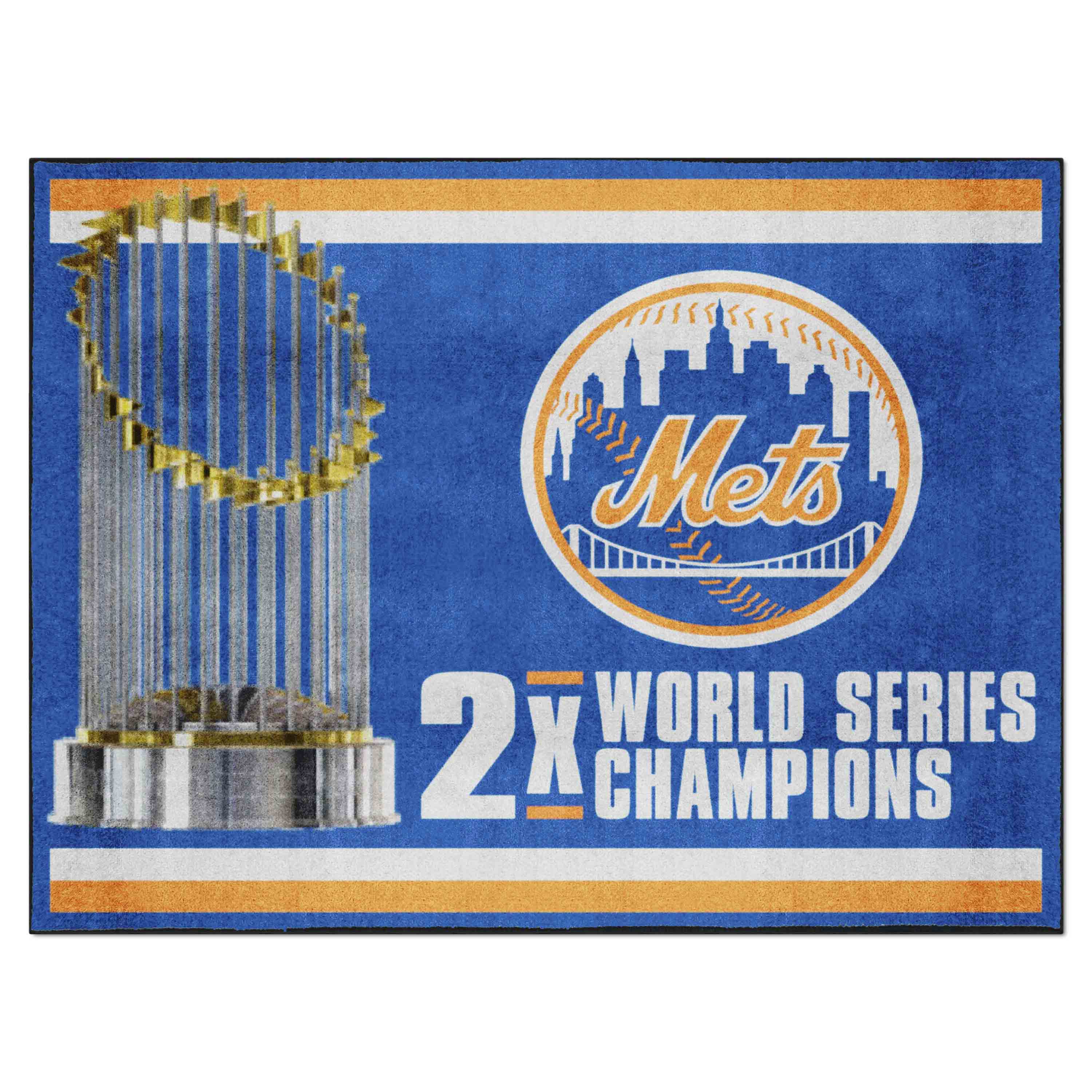 New York Mets Dynasty 8ft. x 10 ft. Plush Area Rug