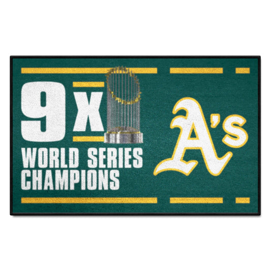 Oakland Athletics Dynasty Starter Mat Accent Rug - 19in. x 30in. - Oakland Athletics