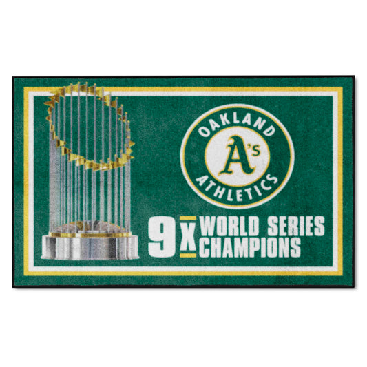 Oakland Athletics Dynasty 4ft. x 6ft. Plush Area Rug - Oakland Athletics