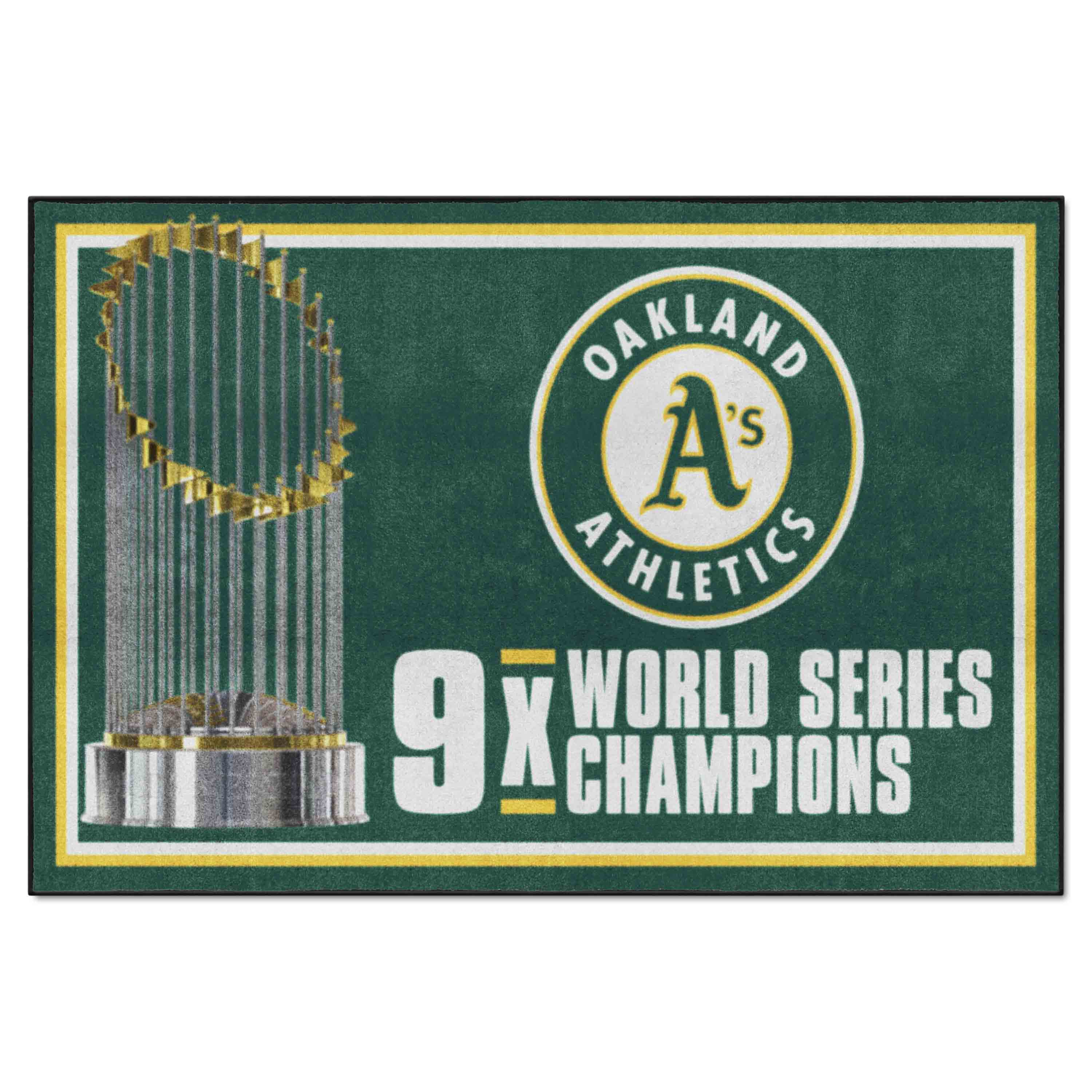 Oakland Athletics Dynasty 5ft. x 8 ft. Plush Area Rug