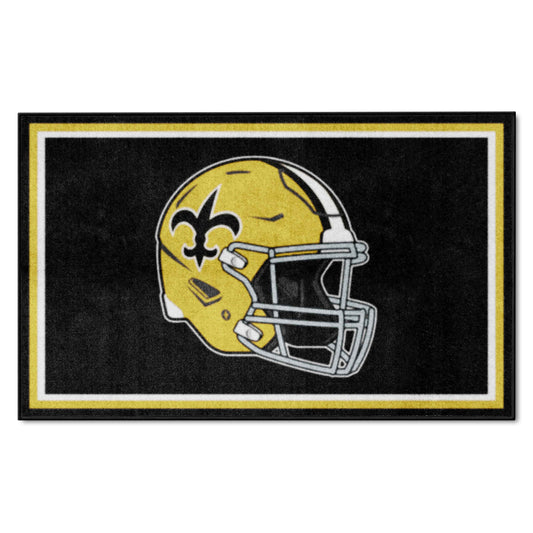 New Orleans Saints 4ft. x 6ft. Plush Area Rug - New Orleans Saints