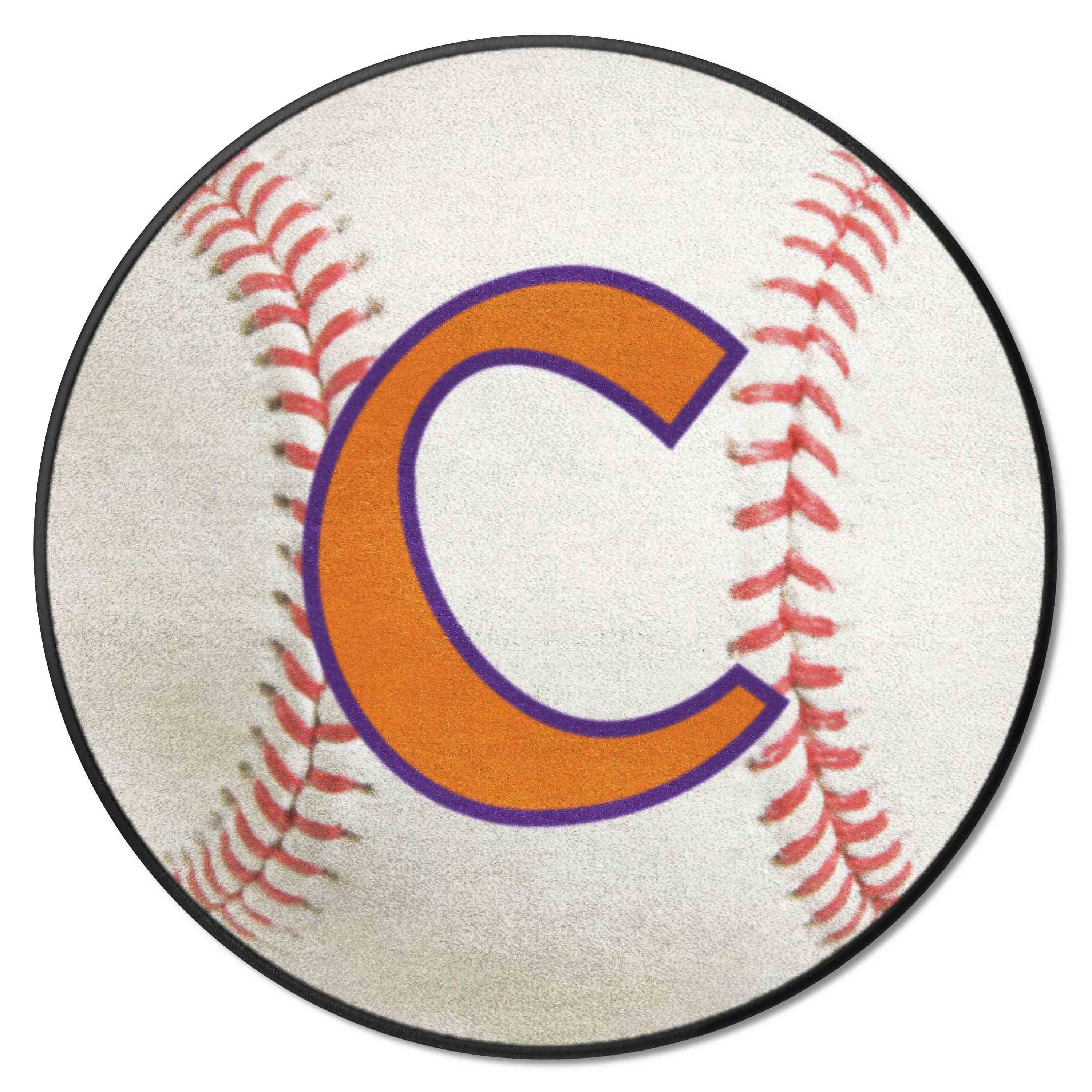 Clemson Tigers Baseball Rug - 27in. Diameter - Clemson