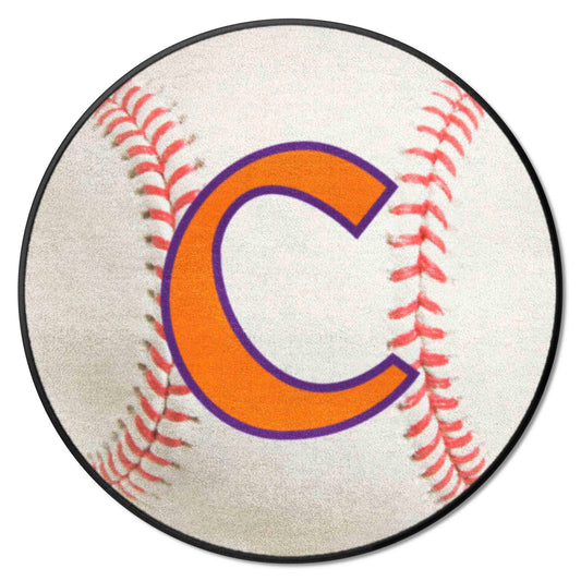 Clemson Tigers Baseball Rug - 27in. Diameter - Clemson