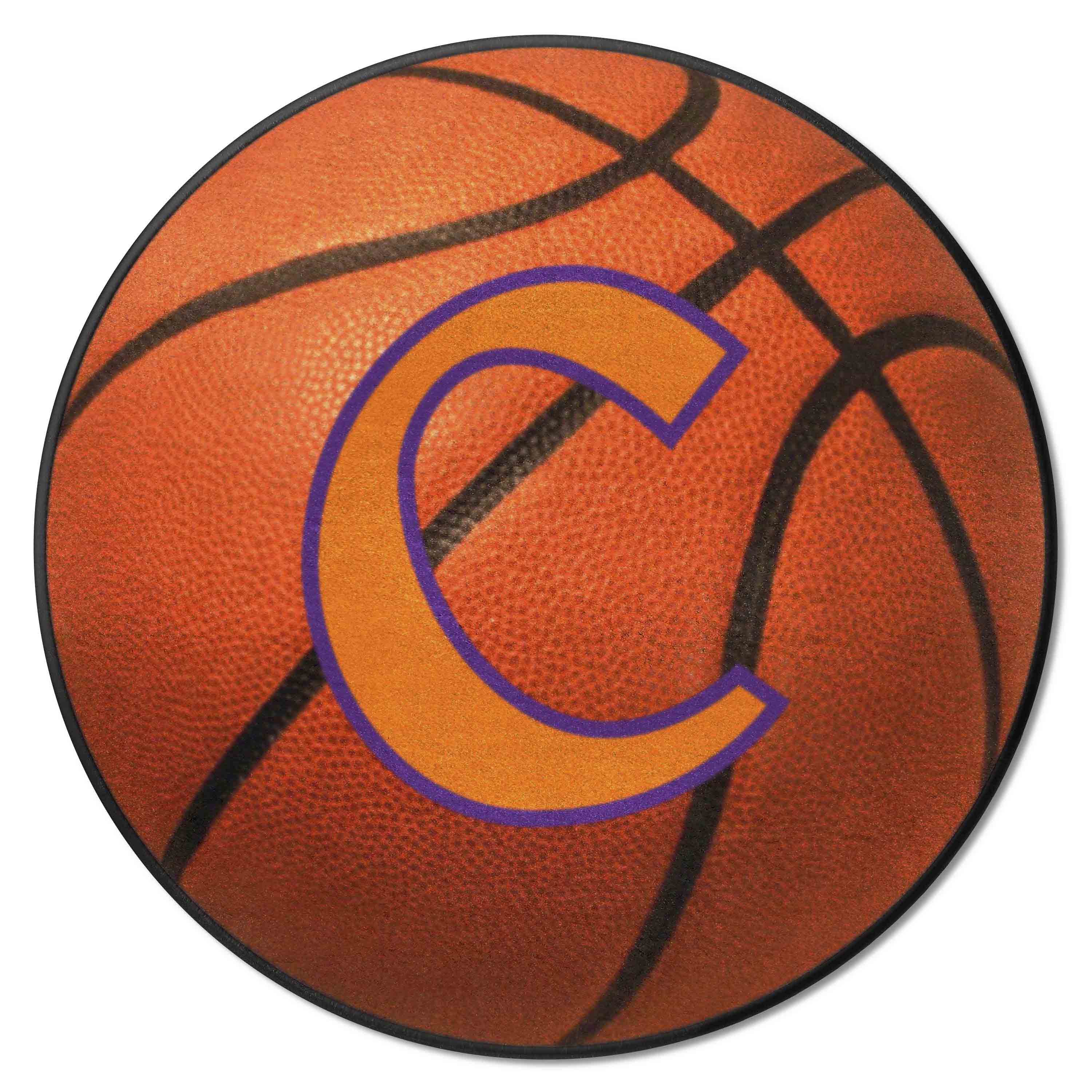 Clemson Tigers Basketball Rug - 27in. Diameter - Clemson