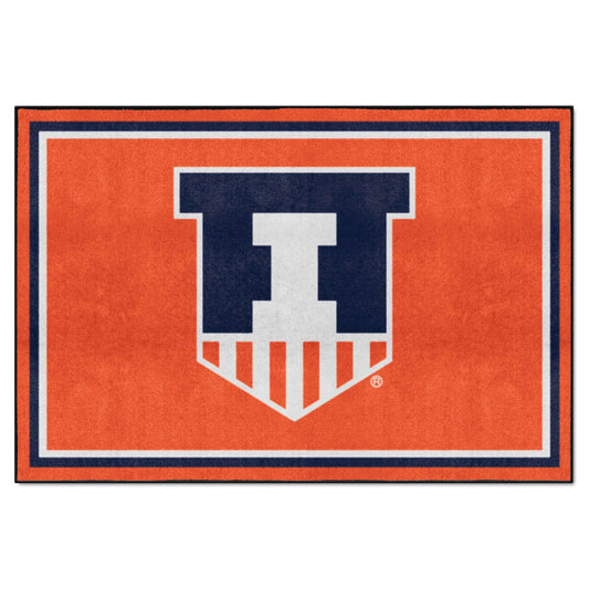 Illinois Illini 5ft. x 8 ft. Plush Area Rug