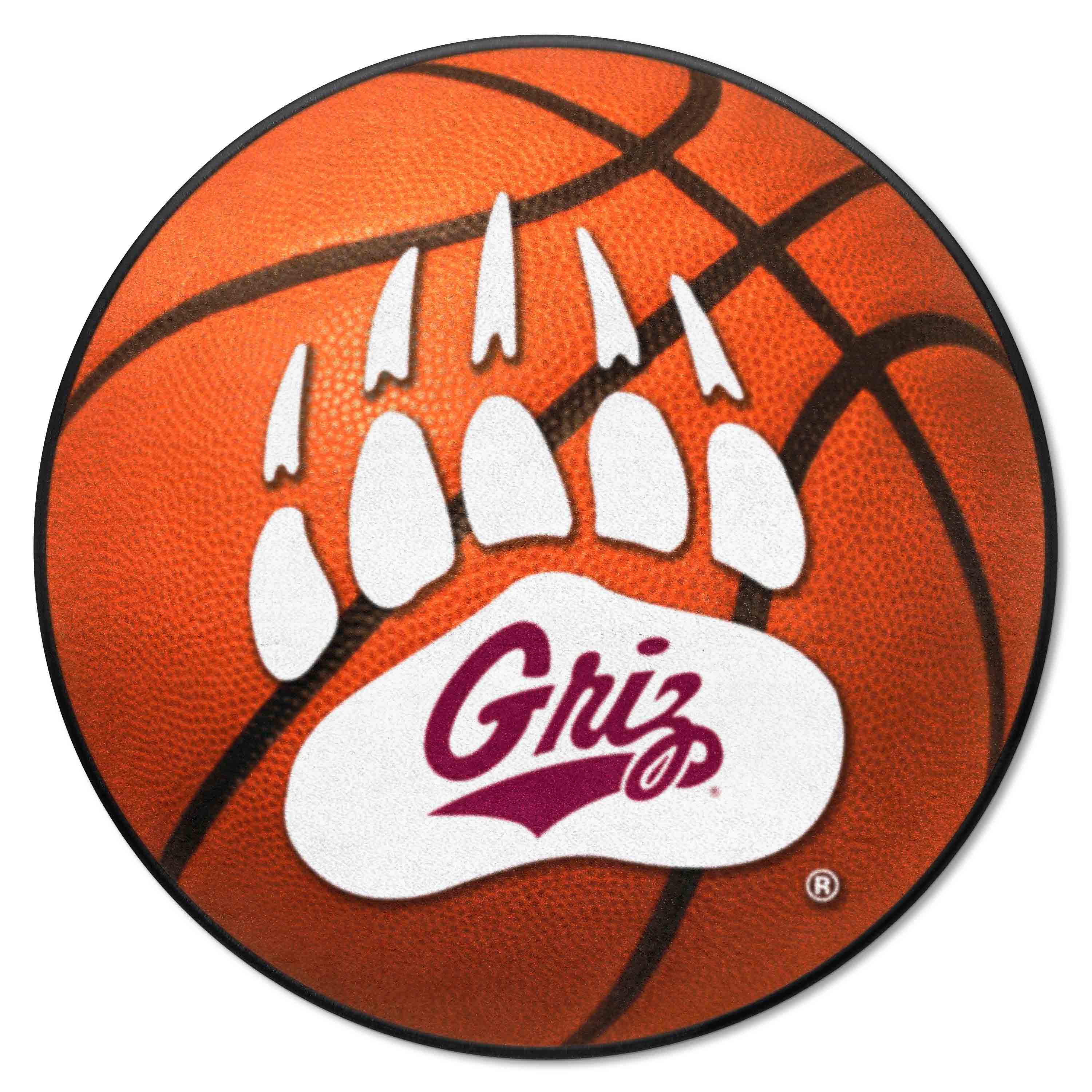 Montana Grizzlies Basketball Rug - 27in. Diameter