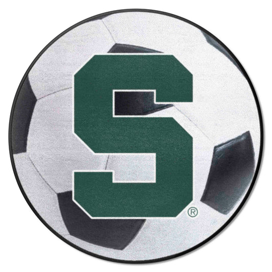 Michigan State Spartans Soccer Ball Rug - 27in. Diameter