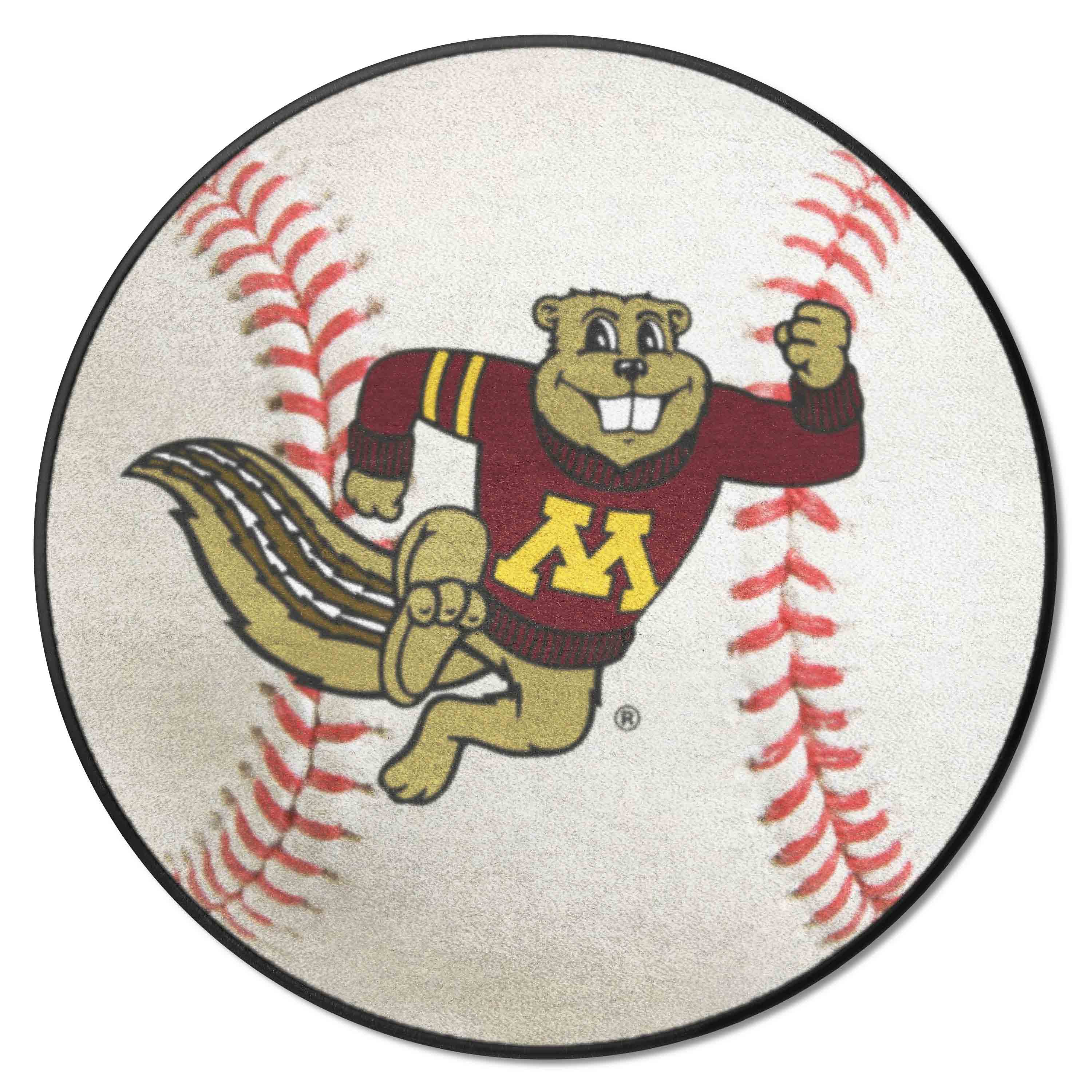 Minnesota Golden Gophers Baseball Rug - 27in. Diameter