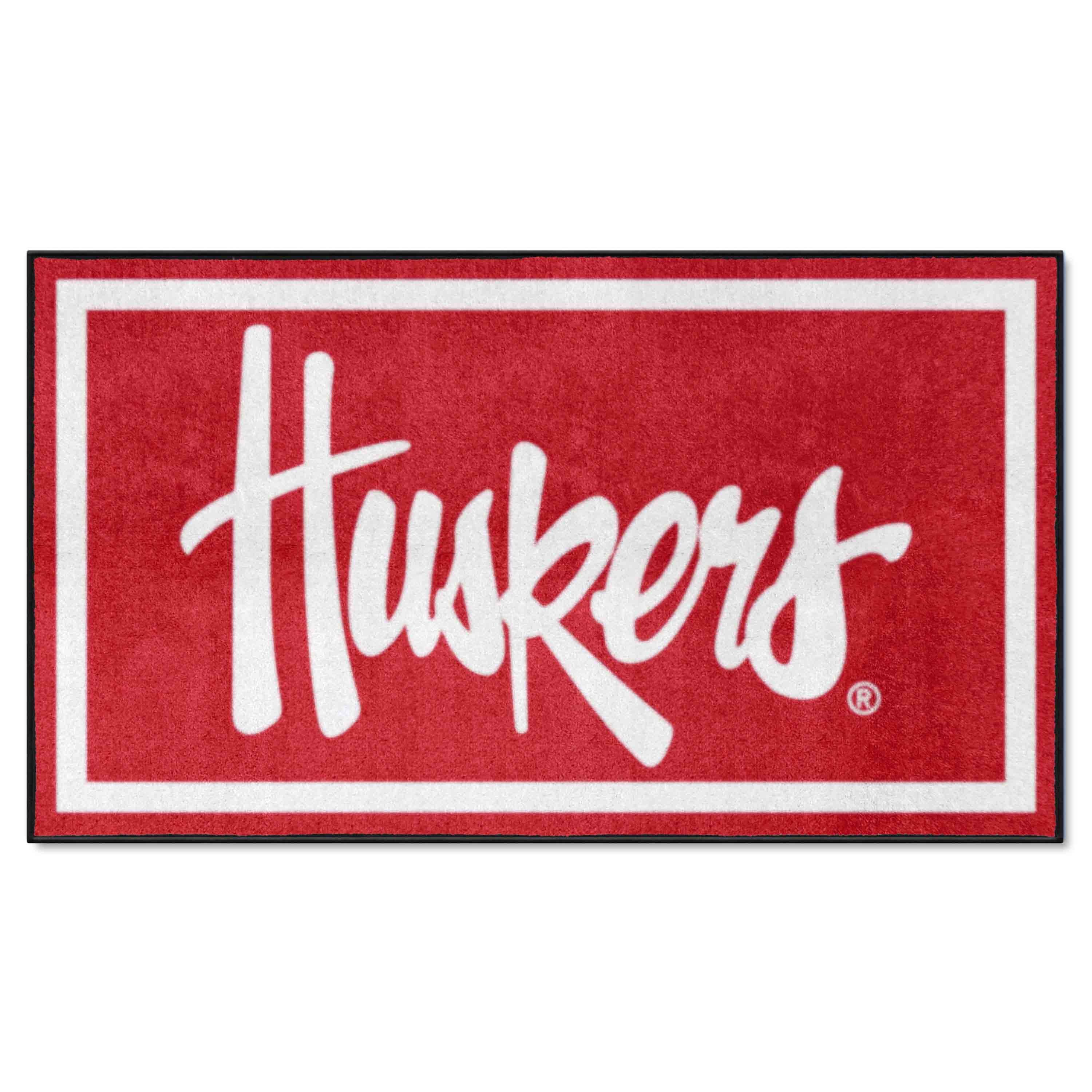 Nebraska Cornhuskers 3ft. x 5ft. Plush Area Rug - Nebraska