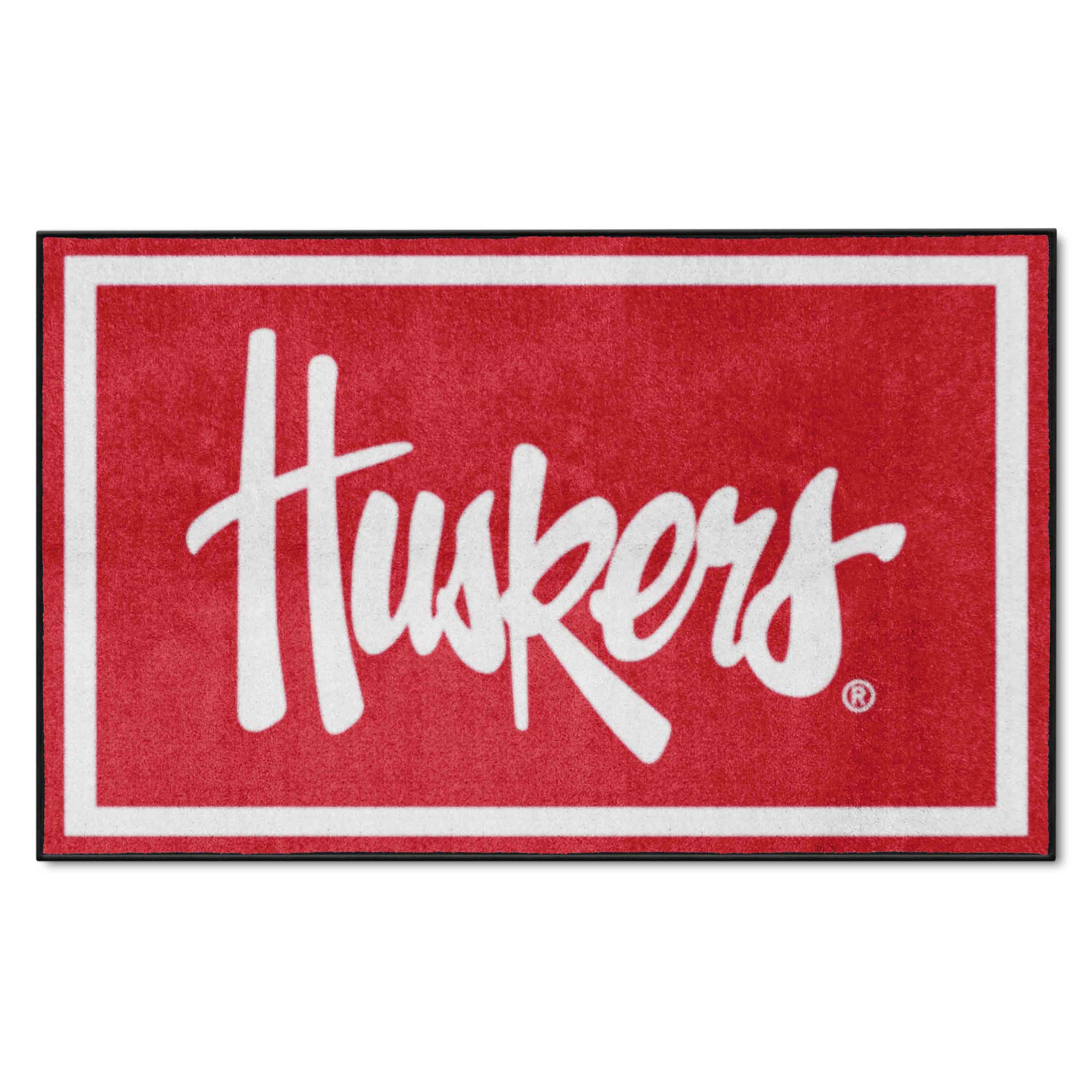 Nebraska Cornhuskers 4ft. x 6ft. Plush Area Rug - Nebraska