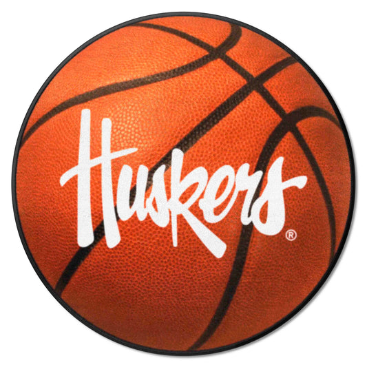 Nebraska Cornhuskers Basketball Rug - 27in. Diameter