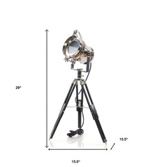 15.5" X 15.5" X 29" Alum Spot Light On Wooden Stand