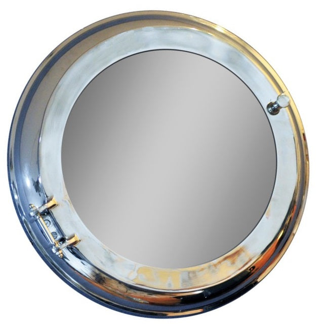 21" Silver Round Aluminum Framed Accent Mirror