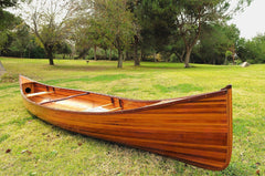 35.5" X 216" X 27" Wooden Canoe - Homeroots