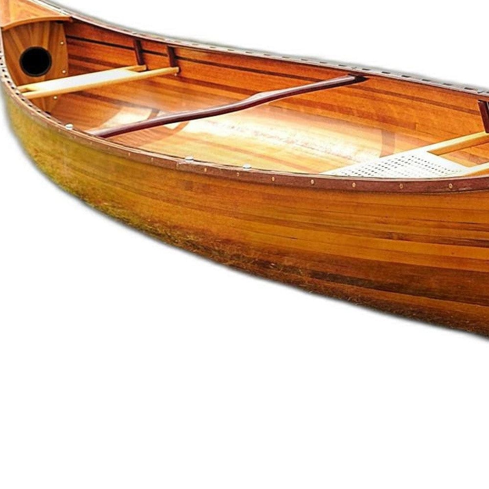 35.5" X 216" X 27" Wooden Canoe - Homeroots