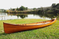 31.5" X 187.5" X 24" Wooden Canoe With Ribs