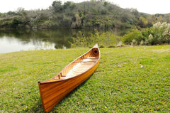 31.5" X 187.5" X 24" Wooden Canoe With Ribs