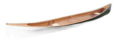 35.125" X 216" X 22.5" Wooden Canoe Dark Stained Finish