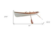 41" X 147.5" X 27.5" Clinker Built Whitehall Row Boat - Homeroots