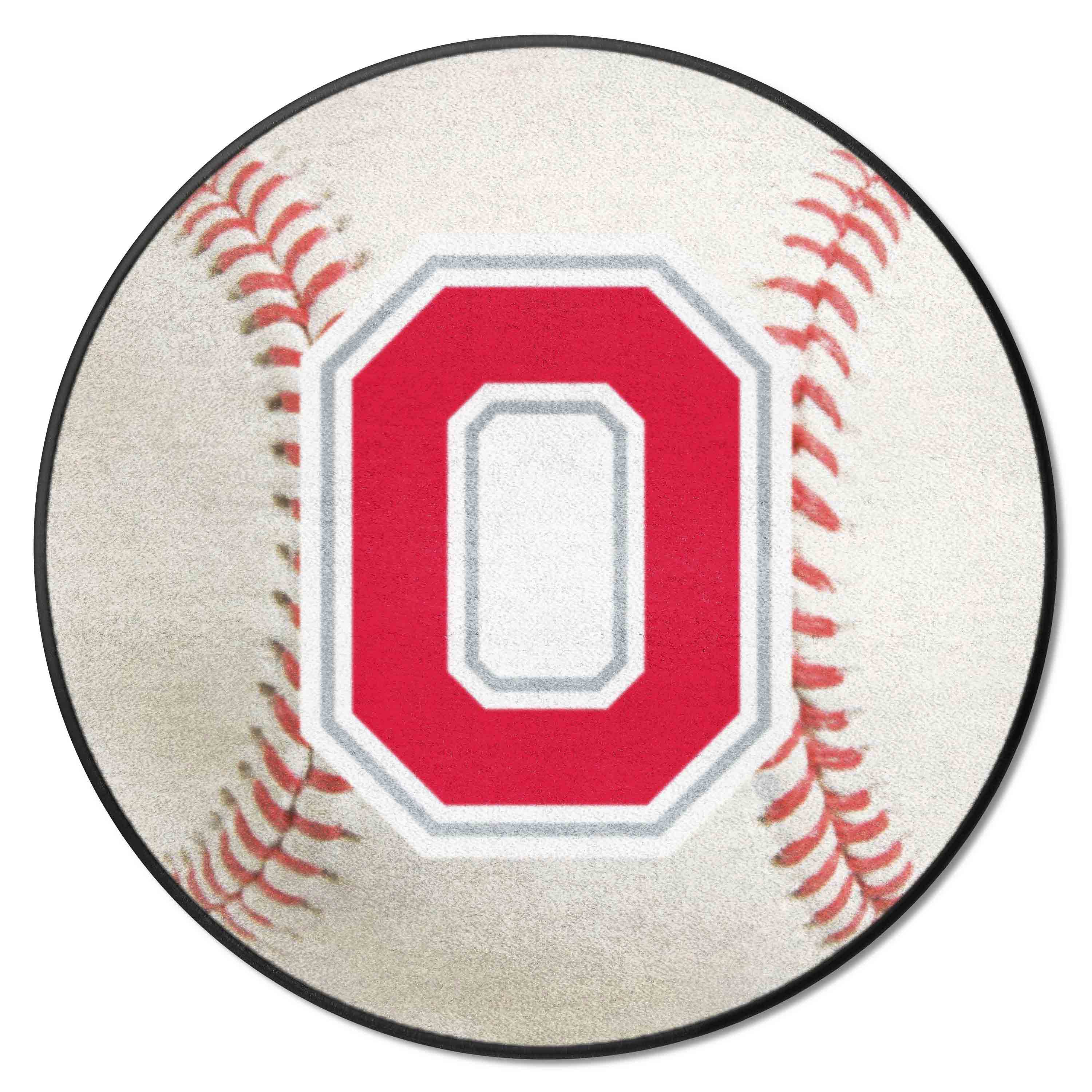 Ohio State Buckeyes Baseball Rug - 27in. Diameter