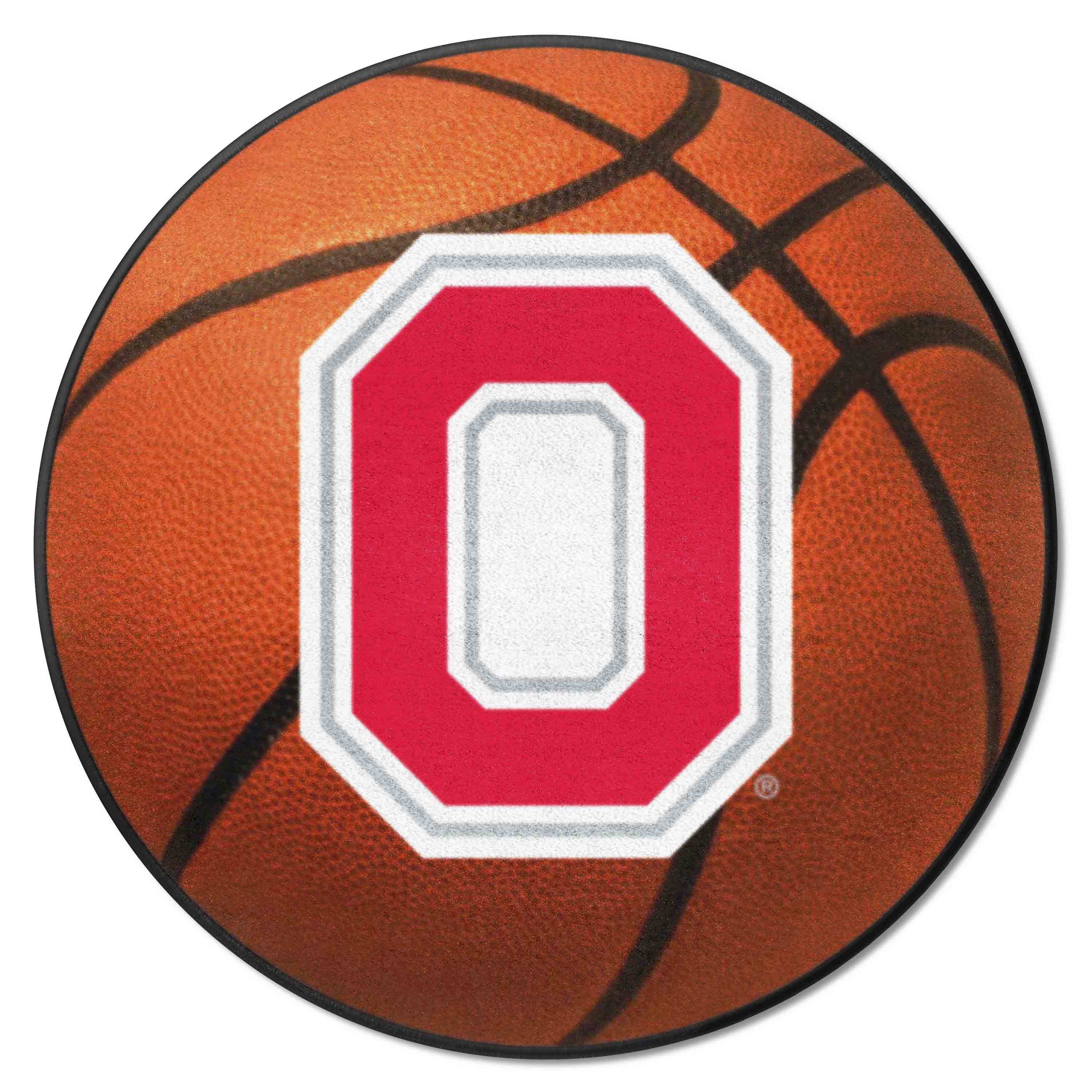 Ohio State Buckeyes Basketball Rug - 27in. Diameter